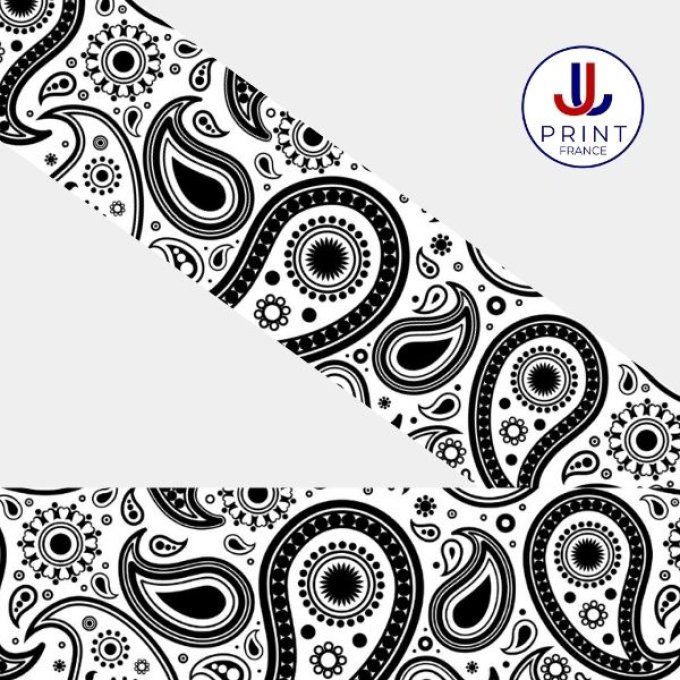 BANDANA BLANC-NOIR
