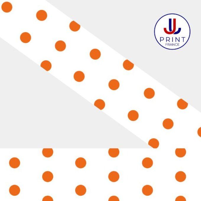 LITTLE POLKA BLANC-ORANGE