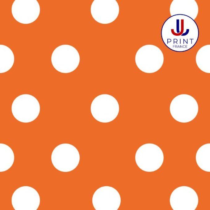 POLKA  ORANGE-BLANC