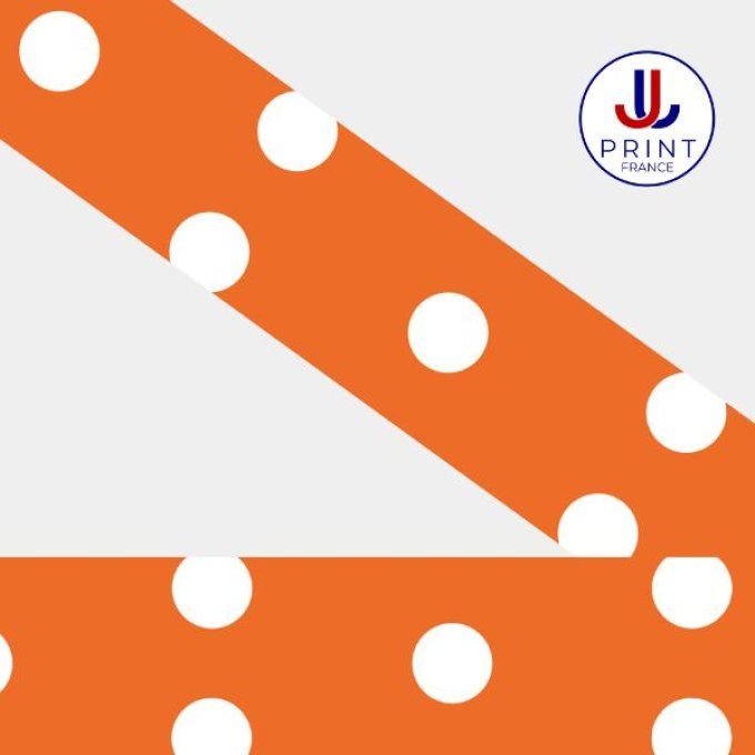 POLKA  ORANGE-BLANC
