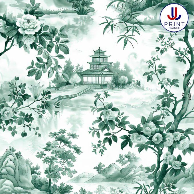 TOILE DE JOUY CELADON